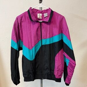 Vintage 90s Olympics Colorblock Windbreaker Size Medium